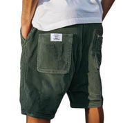 Herre Shorts Med Elastisk Linning, Urban Fløjlslook Og Praktisk Baglomme 5