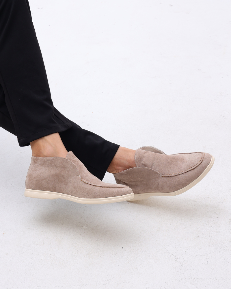 Herre Suede Loafers Komfortabel Læderindsats 4