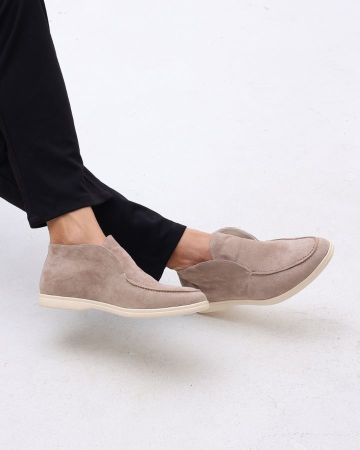 Herre Suede Loafers Komfortabel Læderindsats 4