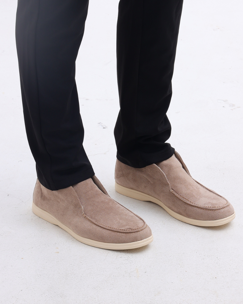 Herre Suede Loafers Komfortabel Læderindsats 5