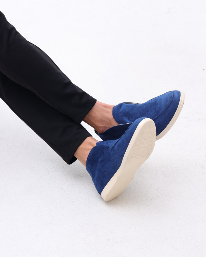 Herre Suede Loafers Komfortabel Læderindsats 6