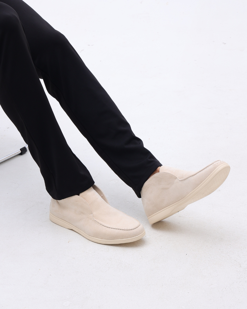 Herre Suede Loafers Komfortabel Læderindsats 8