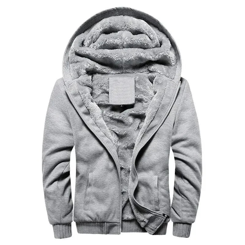 Herre fleece quiltet jakke | Med hætte 4