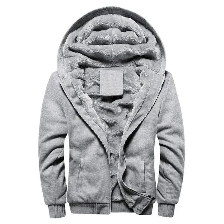 Herre fleece quiltet jakke | Med hætte 4