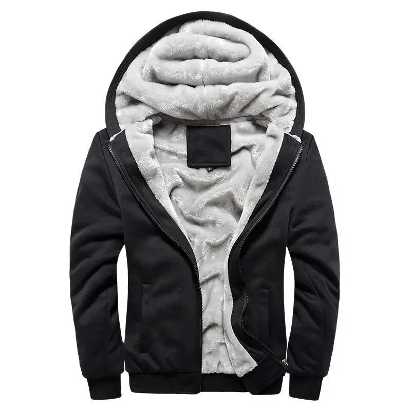 Herre fleece quiltet jakke | Med hætte 5