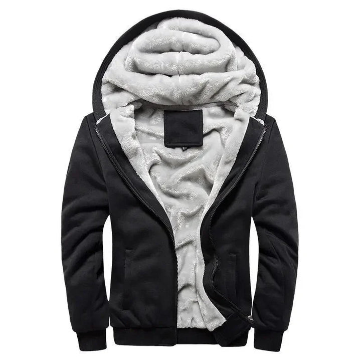 Herre fleece quiltet jakke | Med hætte 5