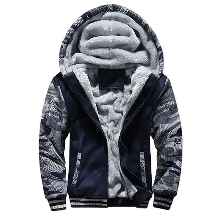 Herre fleece quiltet jakke | Med hætte 8