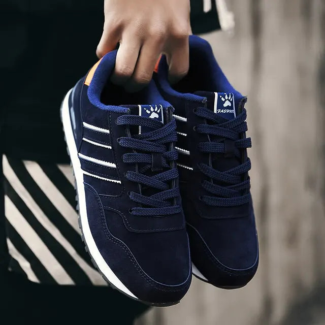 Herre lette sneakers med åndbart stof, fleksibel sål 3
