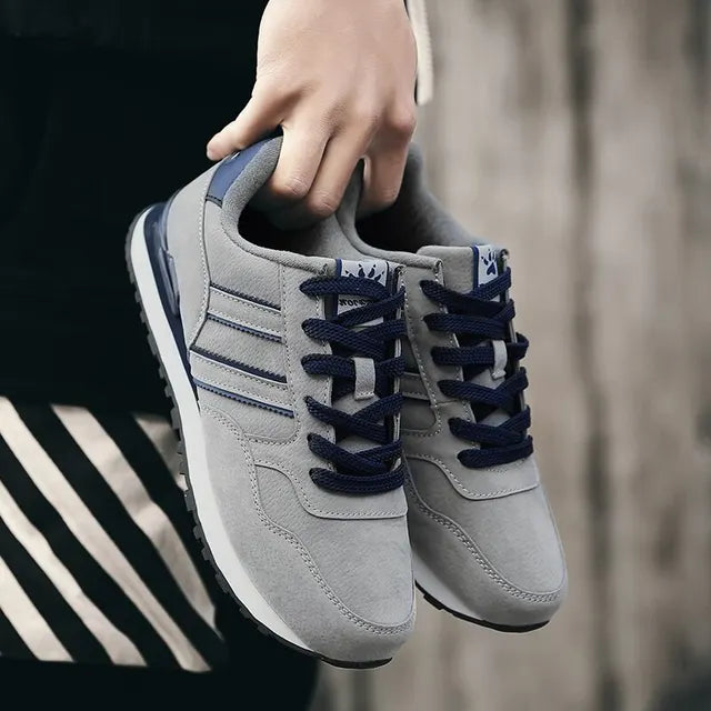 Herre lette sneakers med åndbart stof, fleksibel sål 4