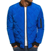 Herre quiltet bomberjakke med let diamantsøm 4