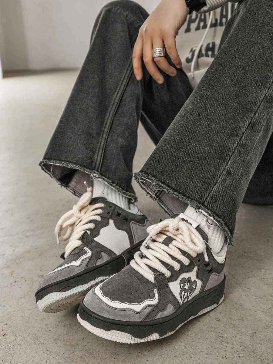 Herre vintage skatesko med behagelig slidstærk gummisål 1