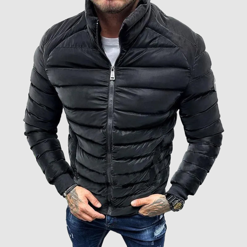 Herre vinterquiltet jakke | Slim fit 0