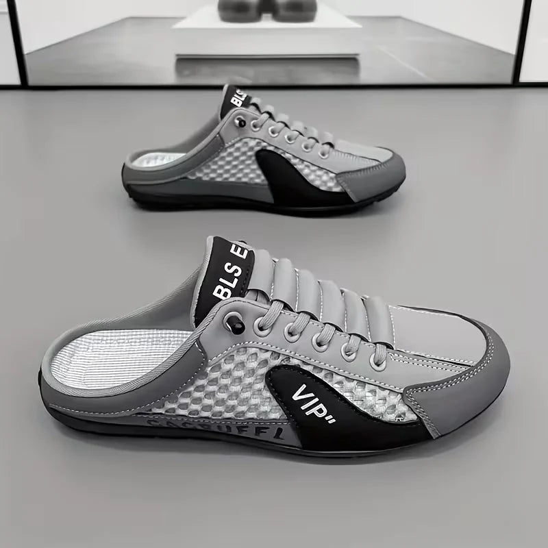 Herren Farbblock Rückenfreie Slip-On Sneaker 2