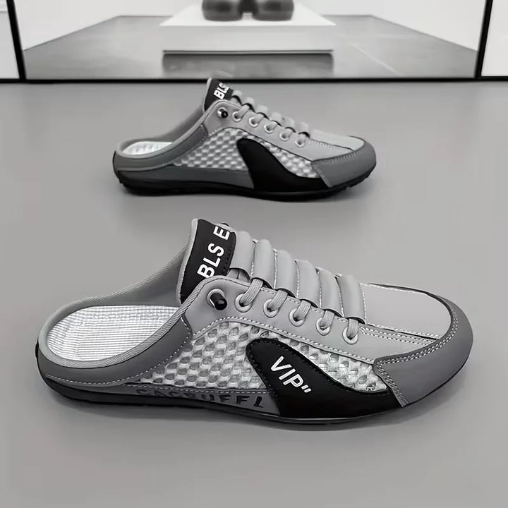 Herren Farbblock Rückenfreie Slip-On Sneaker 2