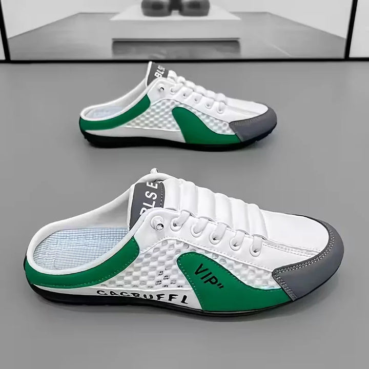 Herren Farbblock Rückenfreie Slip-On Sneaker 3