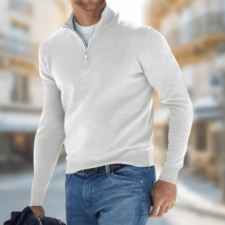 Herren Freizeitpullover mit Reißverschluss am Kragen – Moderner Casual-Stil und Komfort 5