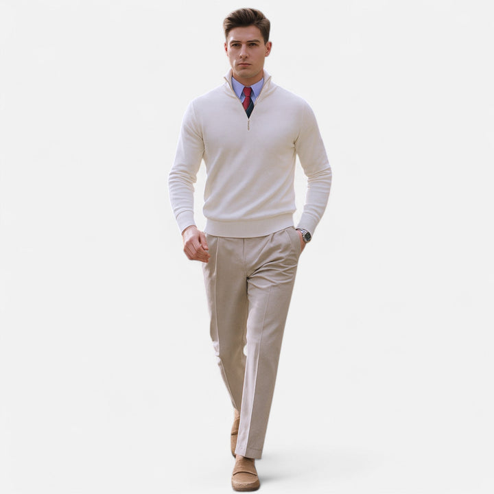 Herren Half-Zip Pullover mit Stehkragen für Frühling und Business-Casual 5