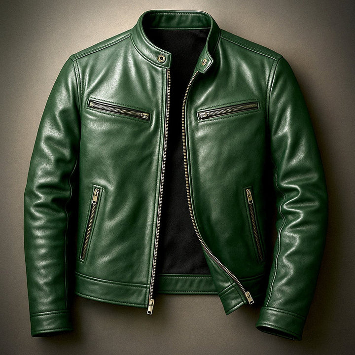 Herren Jacke Vintage Bikerjacke Mit Reißverschluss Stehkragen – Robuste Jacke Herren Für Alltag Und Freizeit 2