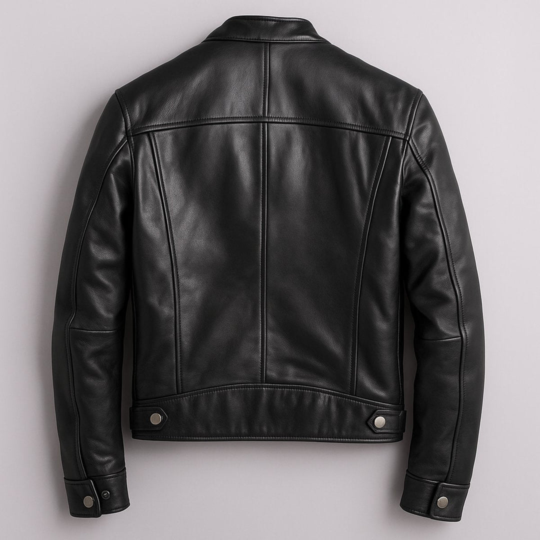 Herren Jacke Vintage Bikerjacke Mit Reißverschluss Stehkragen – Robuste Jacke Herren Für Alltag Und Freizeit 3