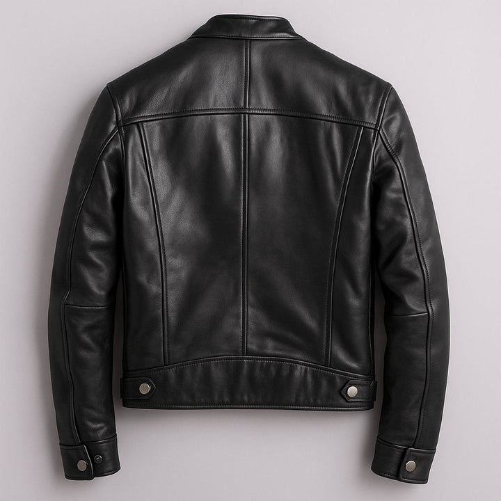 Herren Jacke Vintage Bikerjacke Mit Reißverschluss Stehkragen – Robuste Jacke Herren Für Alltag Und Freizeit 3