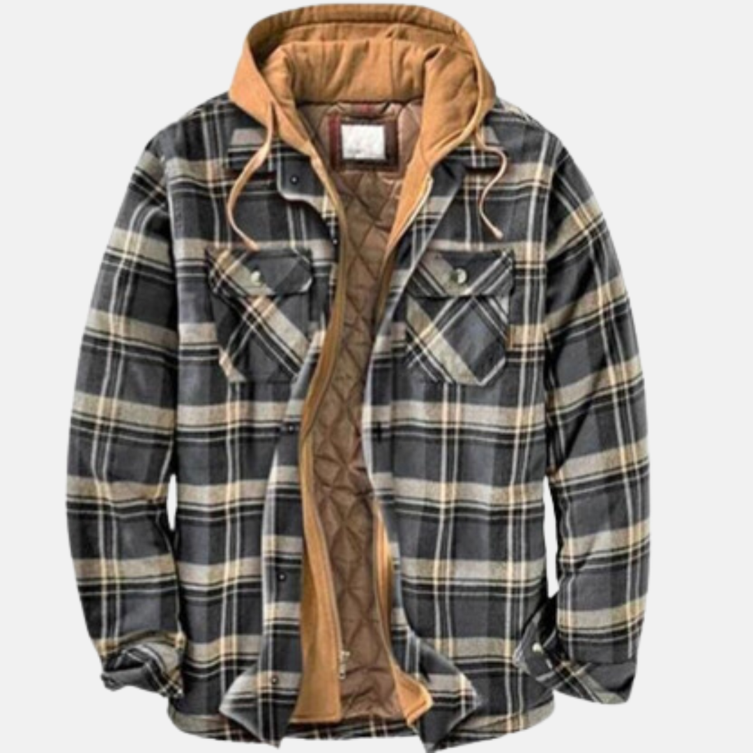 Herren Kariertes Jackett mit Knopfleiste Lässige Warme Freizeitjacke 10