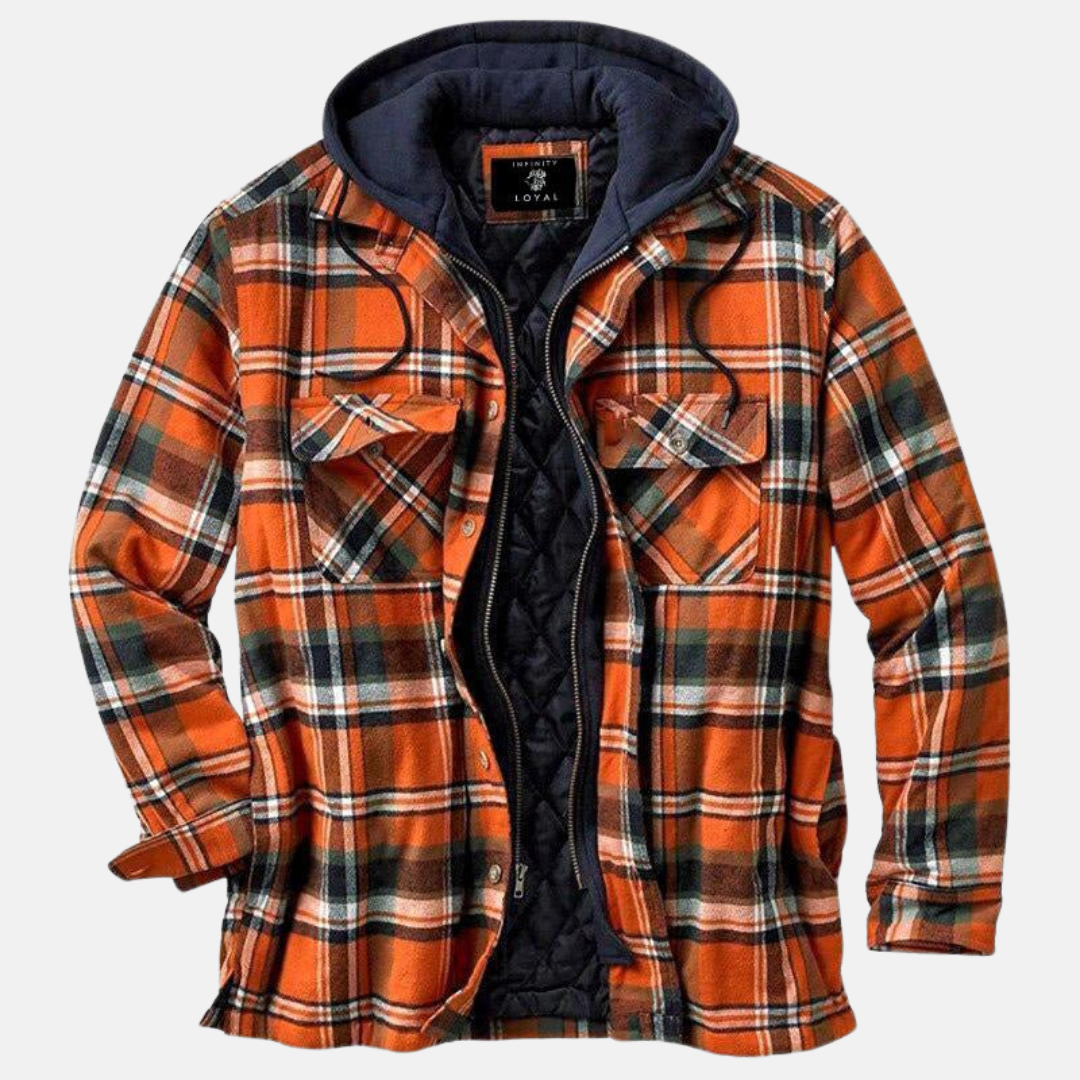 Herren Kariertes Jackett mit Knopfleiste Lässige Warme Freizeitjacke 5