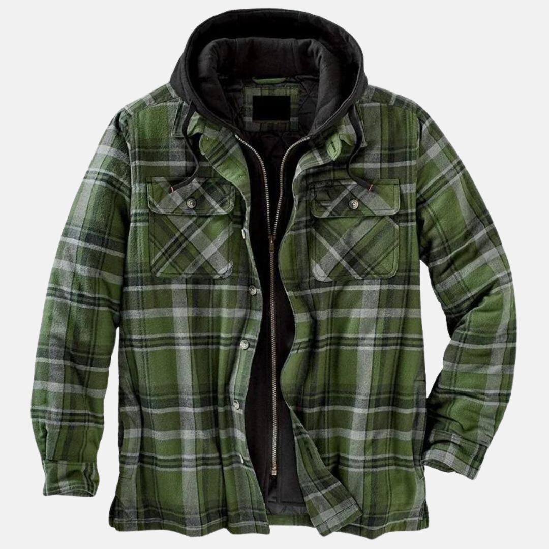 Herren Kariertes Jackett mit Knopfleiste Lässige Warme Freizeitjacke 8