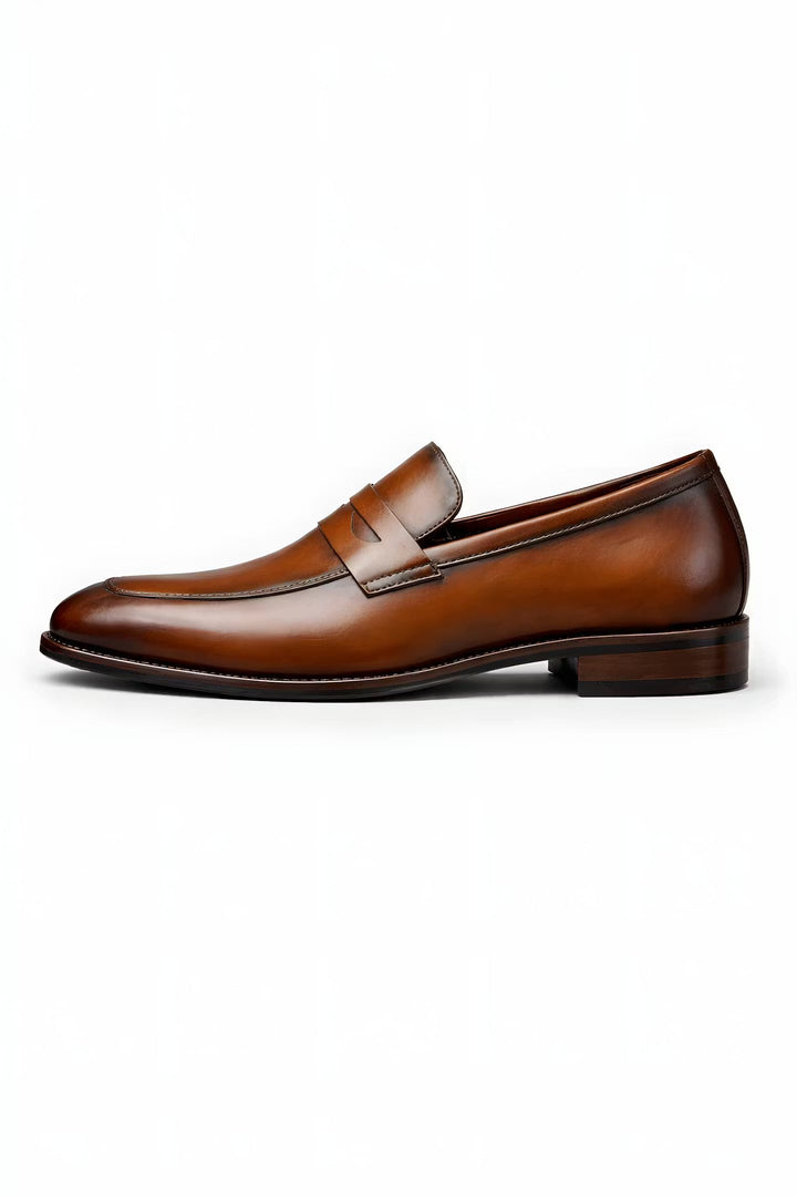 Herren Klassische Penny-Loafer Orthopedic Slip-On Lackschuhe mit Arch Support 0