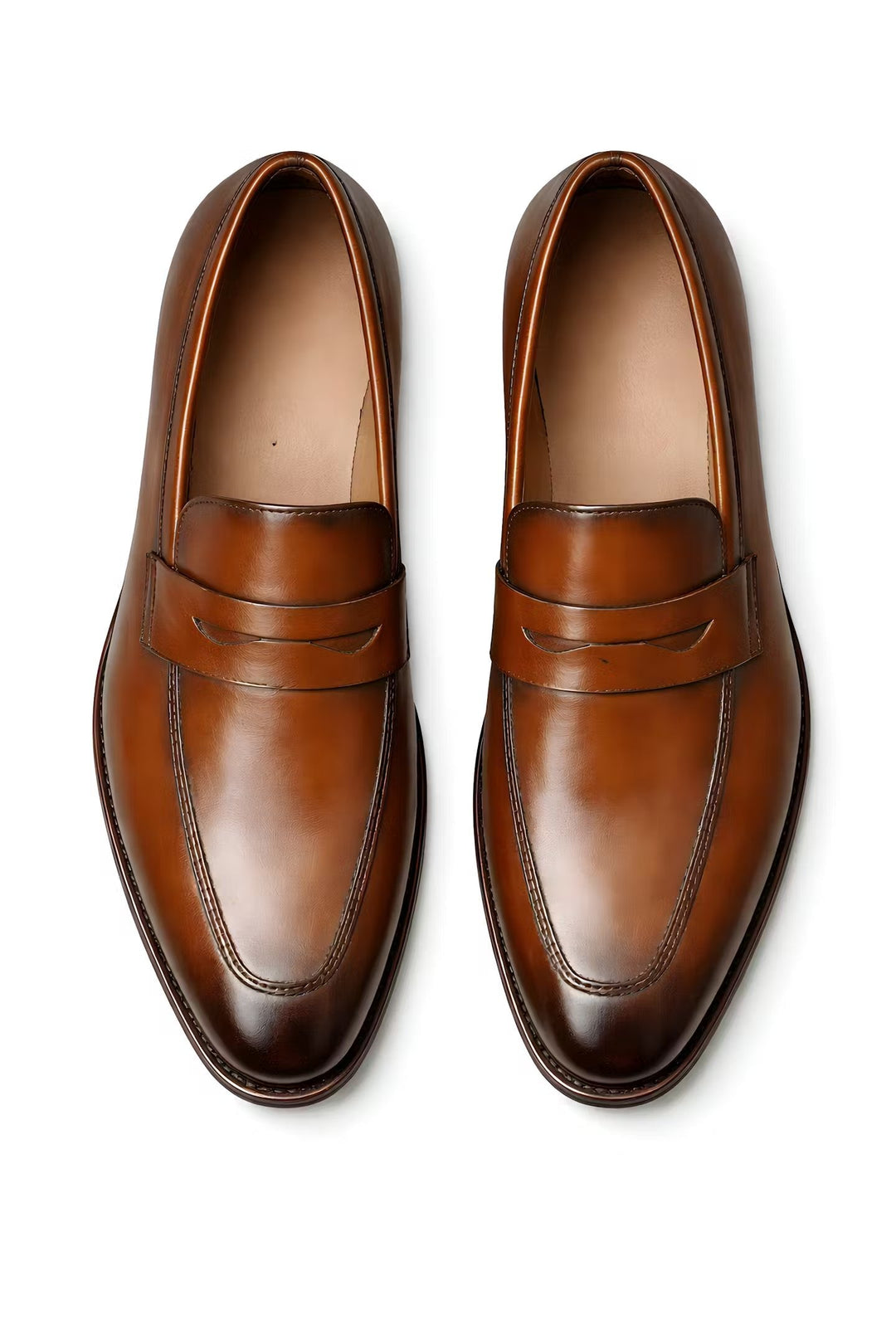 Herren Klassische Penny-Loafer Orthopedic Slip-On Lackschuhe mit Arch Support 3