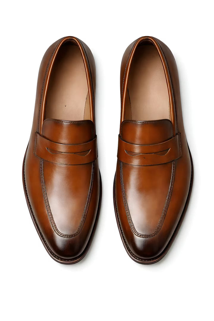 Herren Klassische Penny-Loafer Orthopedic Slip-On Lackschuhe mit Arch Support 3