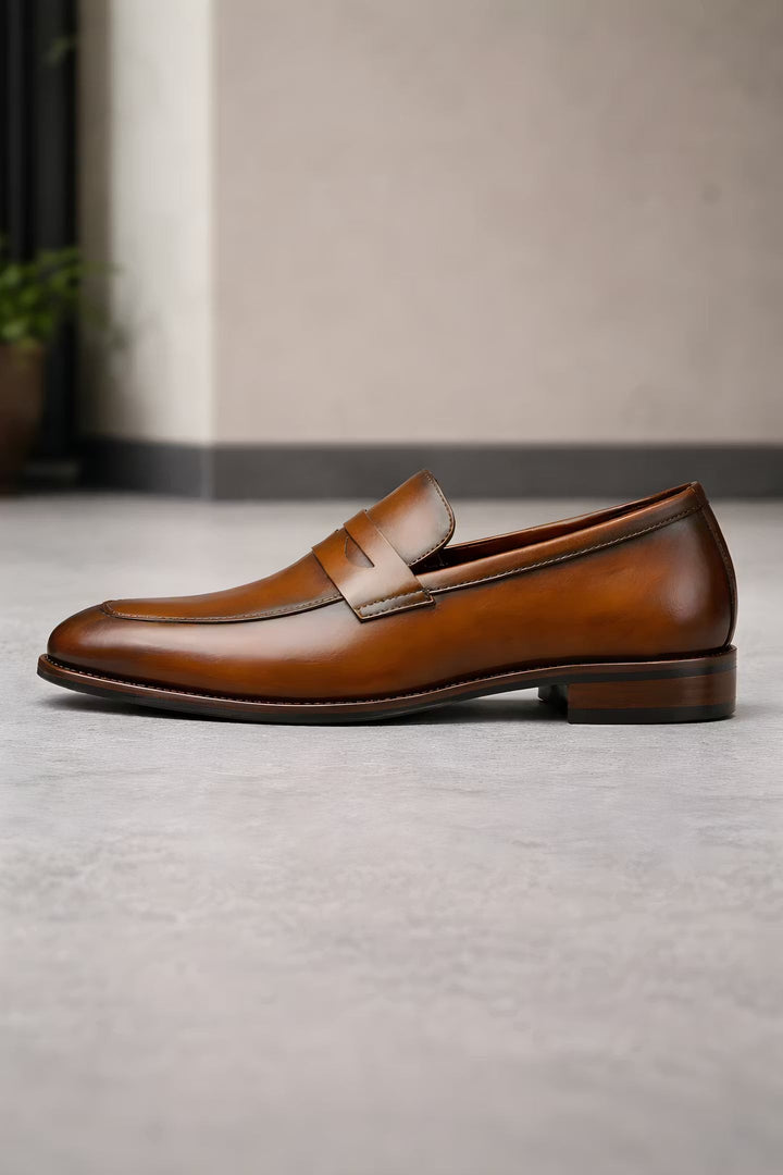 Herren Klassische Penny-Loafer Orthopedic Slip-On Lackschuhe mit Arch Support 6