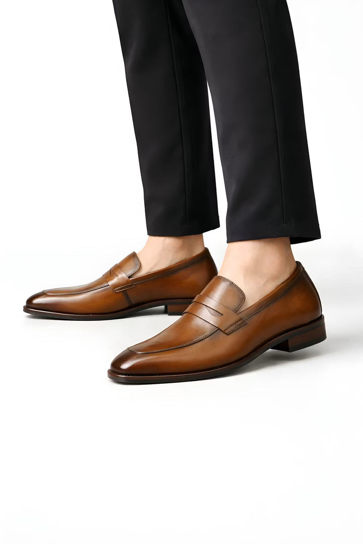 Herren Klassische Penny-Loafer Orthopedic Slip-On Lackschuhe mit Arch Support 7