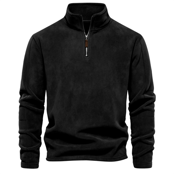 Herren Klassisches Sweatshirt mit Viertelreißverschluss Komfortabler Freizeitpullover 5