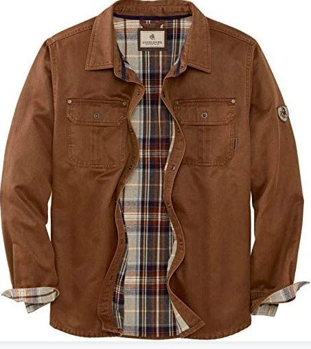 Herren Langarmjacke mit Knöpfen und Taschen 0