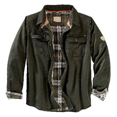 Herren Langarmjacke mit Knöpfen und Taschen 1