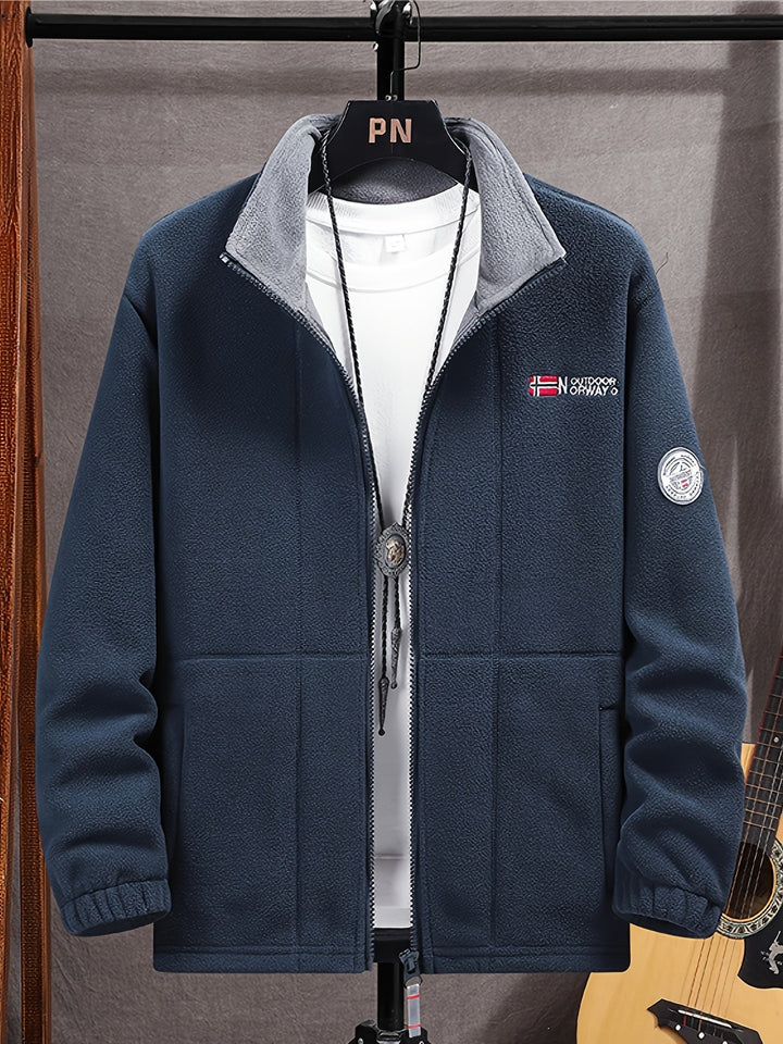 Herren Outdoor Jacke mit Reißverschluss Warme Funktionsjacke für kalte Tage 1