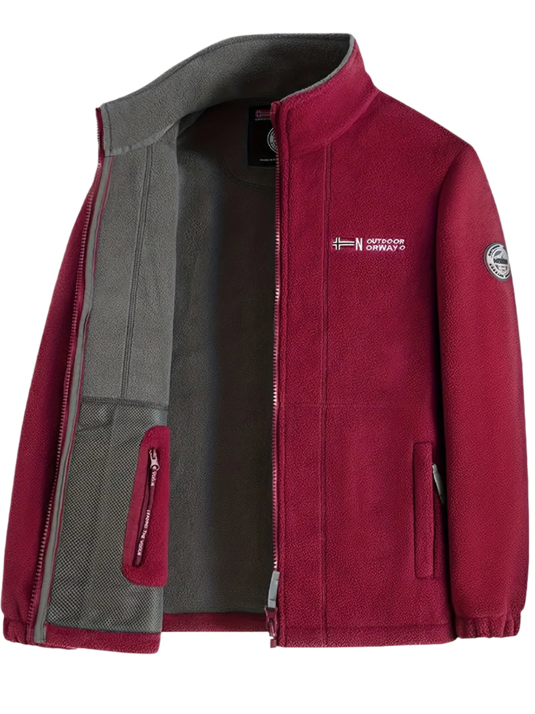 Herren Outdoor Jacke mit Reißverschluss Warme Funktionsjacke für kalte Tage 5