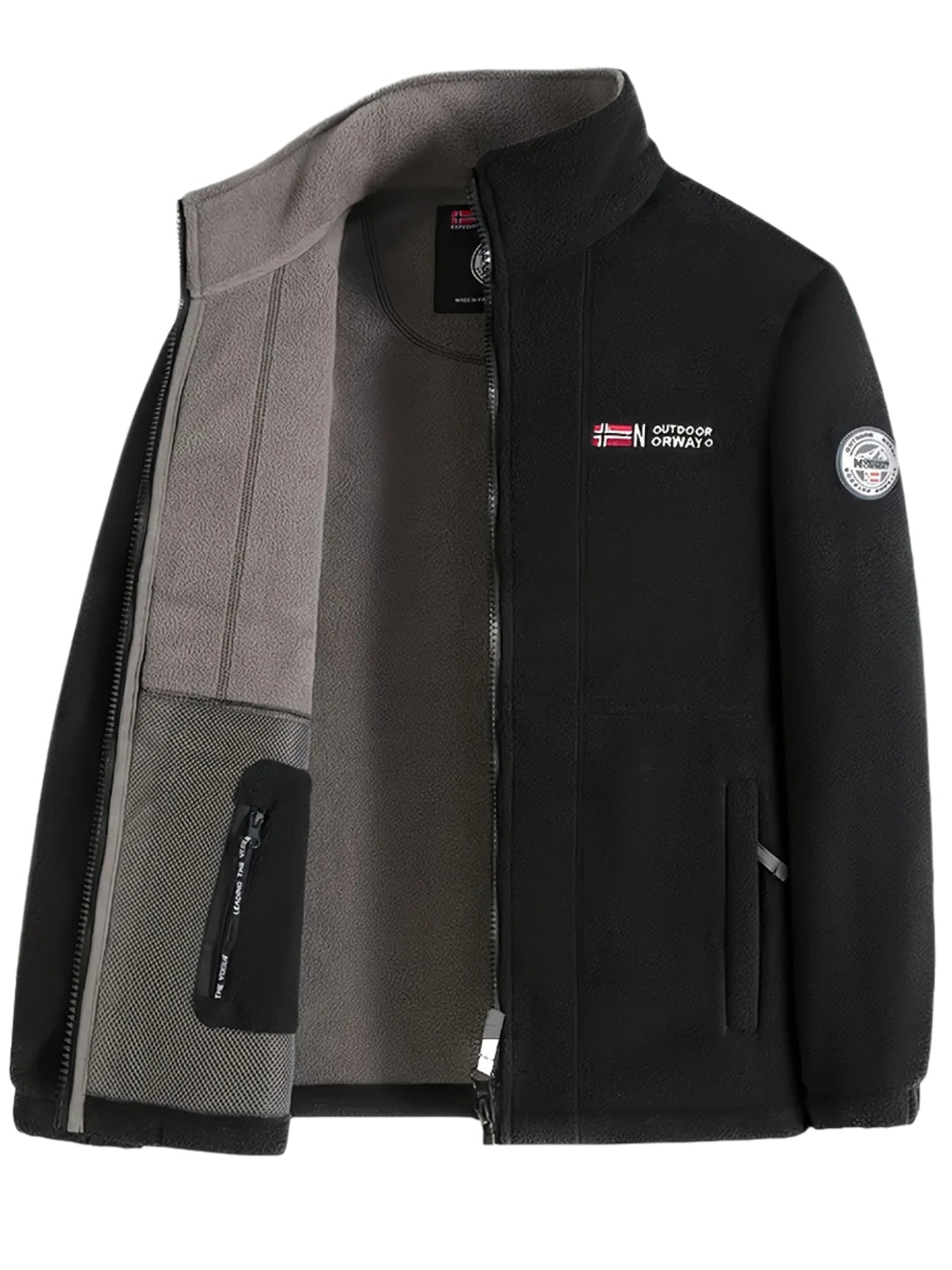 Herren Outdoor Jacke mit Reißverschluss Warme Funktionsjacke für kalte Tage 7