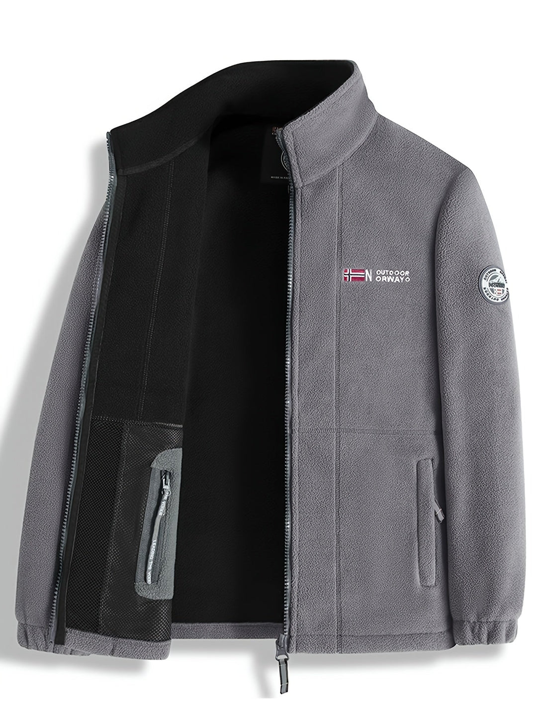 Herren Outdoor Jacke mit Reißverschluss Warme Funktionsjacke für kalte Tage 8