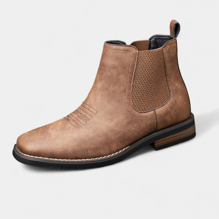 Herren Stiefeletten Chelsea Boots Orthopädisch mit Arch Support Slip-on Braun 1