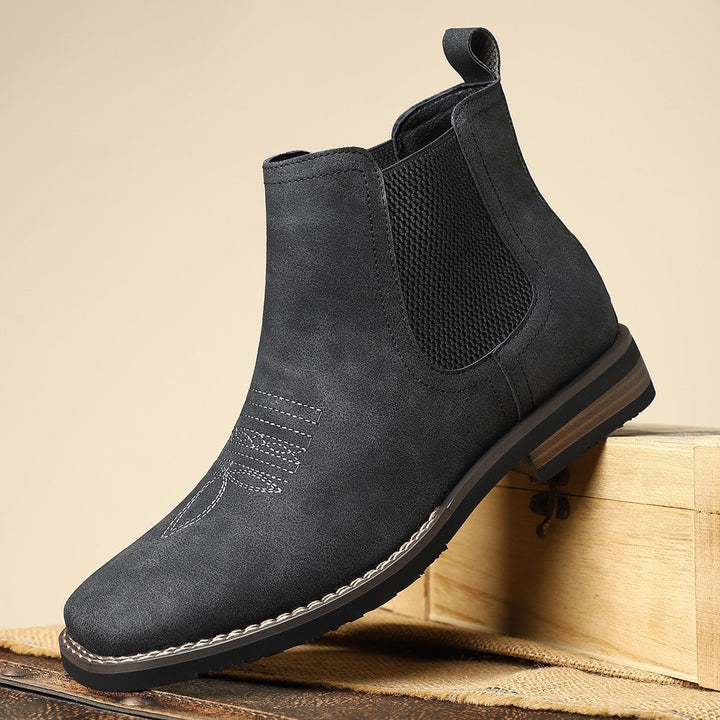 Herren Stiefeletten Chelsea Boots Orthopädisch mit Arch Support Slip-on Braun 5