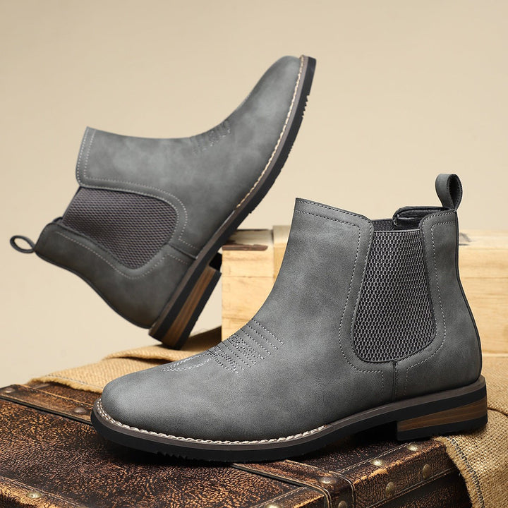 Herren Stiefeletten Chelsea Boots Orthopädisch mit Arch Support Slip-on Braun 8