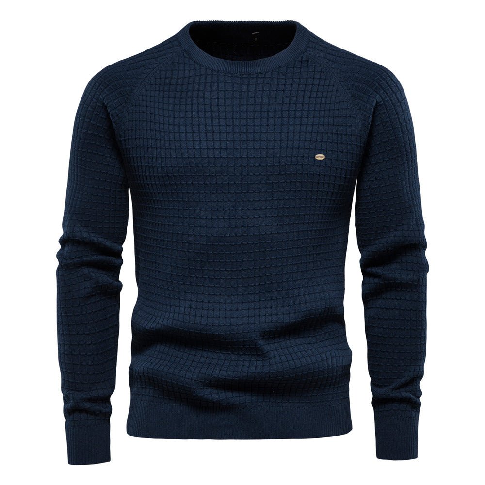 Herren Strukturierter Winterpullover Langarm Warmer Strickpullover Komfortabel 0