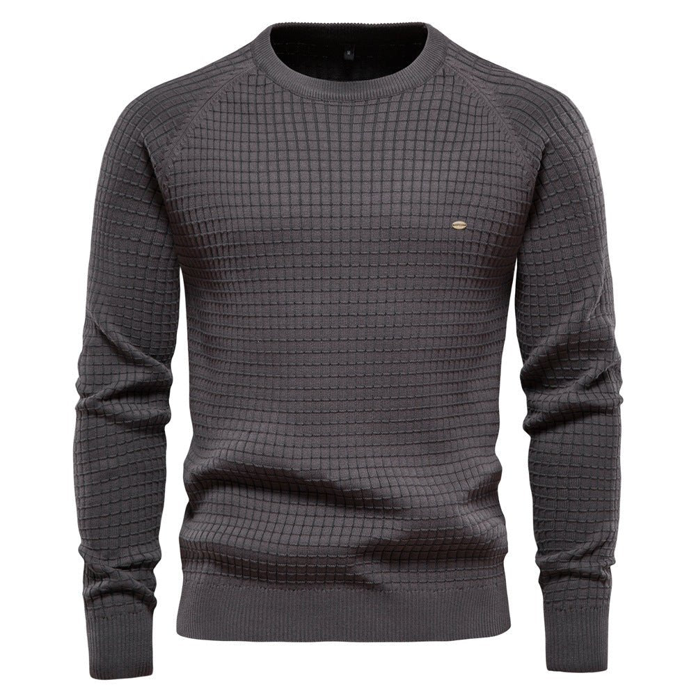 Herren Strukturierter Winterpullover Langarm Warmer Strickpullover Komfortabel 2