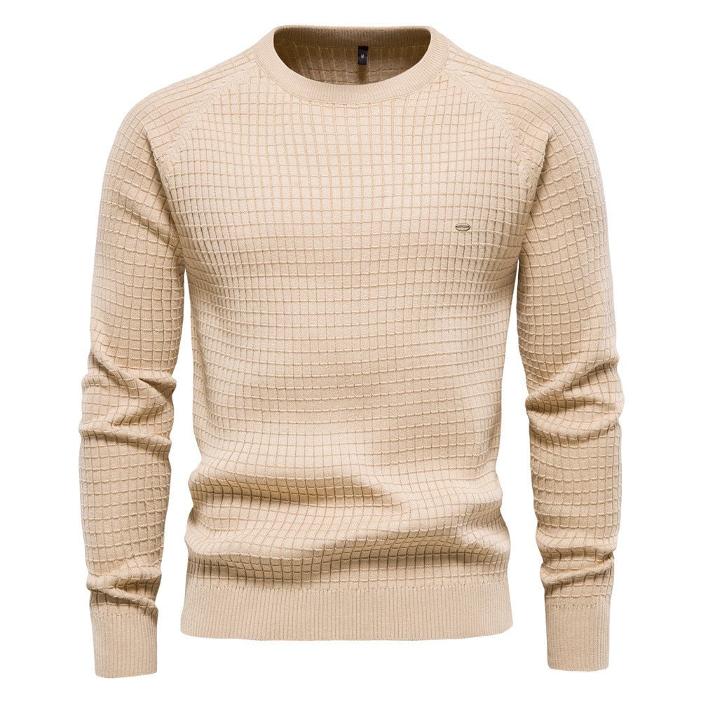 Herren Strukturierter Winterpullover Langarm Warmer Strickpullover Komfortabel 3