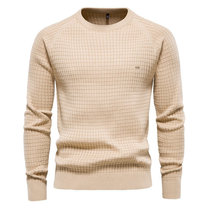 Herren Strukturierter Winterpullover Langarm Warmer Strickpullover Komfortabel 3