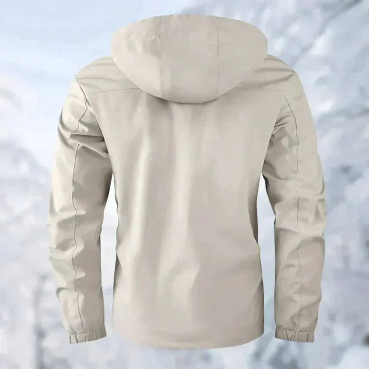 Herren Wasserdichte Steppjacke mit Kapuze Winddichte Outdoorjacke für Herbst und Winter 1