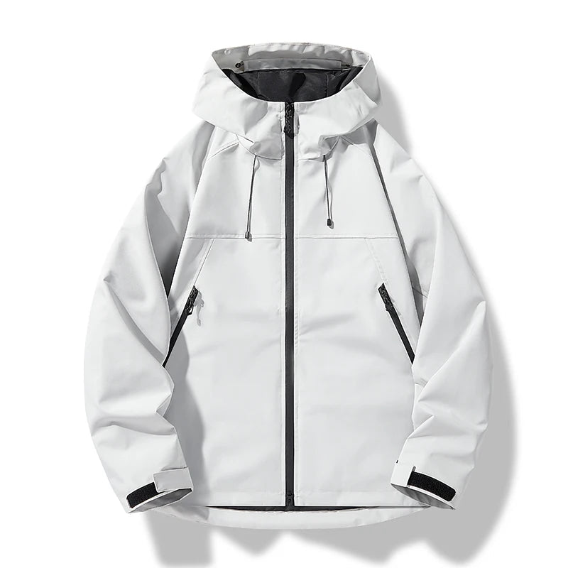 Herren Wasserdichte Winddichte Kapuzenjacke Outdoor Shelljacke Sportlich 0
