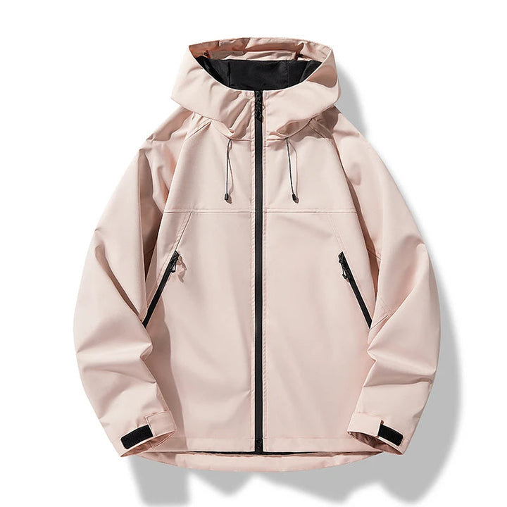 Herren Wasserdichte Winddichte Kapuzenjacke Outdoor Shelljacke Sportlich 2