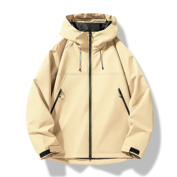 Herren Wasserdichte Winddichte Kapuzenjacke Outdoor Shelljacke Sportlich 5